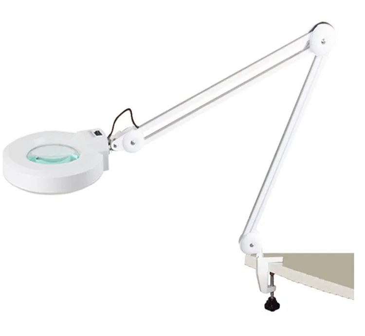 

36 LED "Clamp Mount" Table Lamp With 5X Glass Magnifier Lens