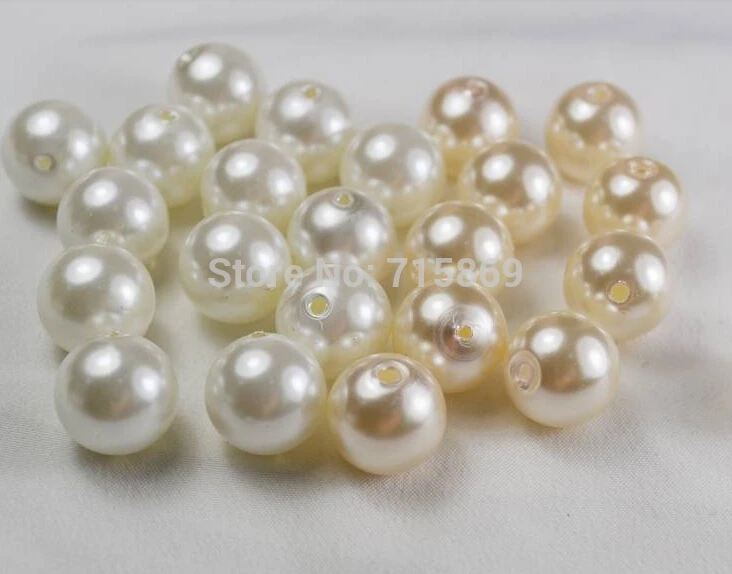 Free Shipping  600pcs 12mm Cream White Glass Pearls High Quality Glass Pearls Beads