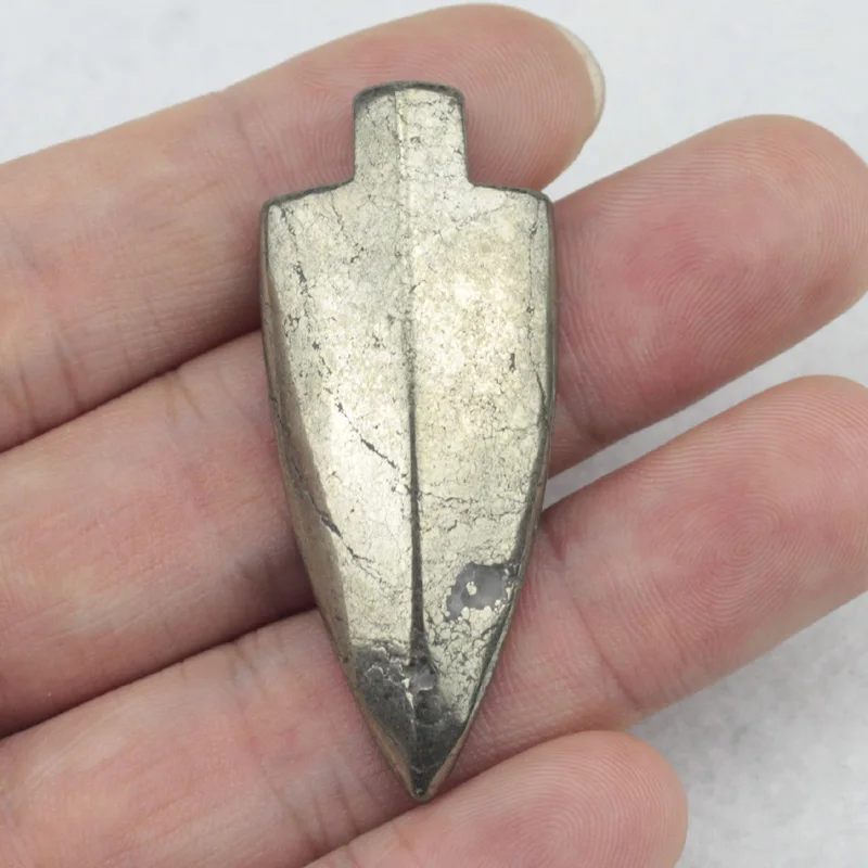 22x52mm Arrow Shape Nautral Pyrite 3 Pendants Natural Stone Diy Loose Beads For Jewelry Making Wholesale !