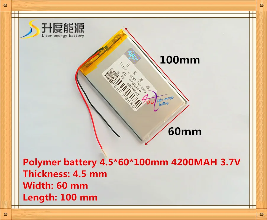 New 4560100 3.7v 4200mah tablet battery Polymer battery 3.7V elf U25GT 7 Inch / DVD polymer battery Rechargeable bat