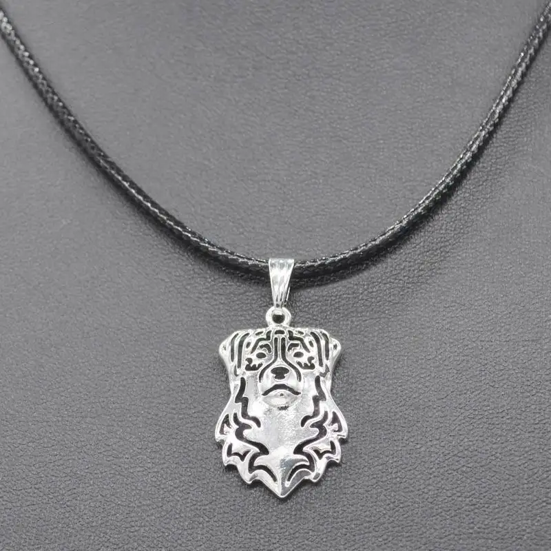 Women Jewelry Rope Chain Alloy Animal Australian Shepherd Dog Necklace