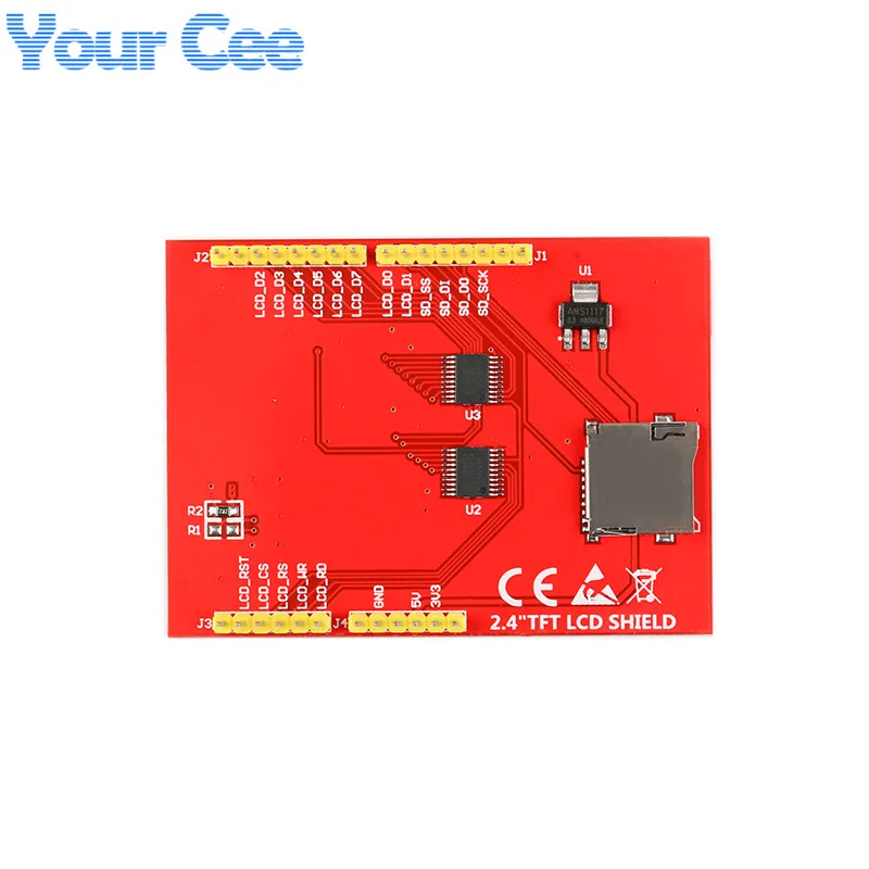 Imagem -06 - Módulo de Exibição de Tela Colorida Lcd com Toque para Arduino Uno Adaptador Pcb Ili9341 2.4 Tft 2.4 5v 3.3v