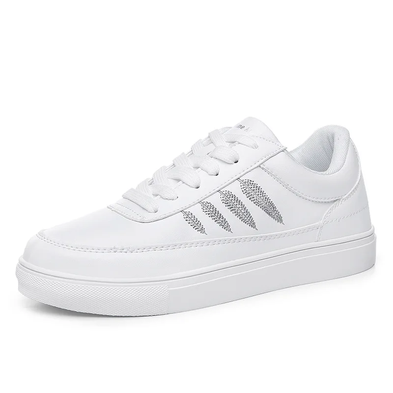 

White Shoes Woman All Match Korean Mode Leather Shoes Flat Student Ventilation Skateboarding Shoes Female Fitness Monotonous