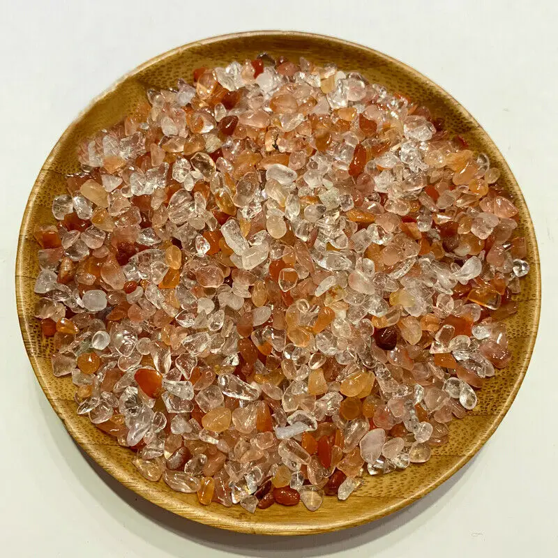 50g 2-4mm Mini Natural Red Quartz Crystal Stones Gravels Mineral Decoration Specimen Lucky Natural Quartz Crystals