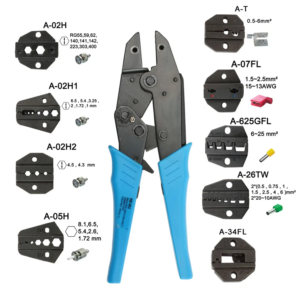 Die Sets for HS FSE AM-10 EM-6B1 EM-6B2 CRIMPING PILER Crimping machine one set made by Wire cutting machine tool jaws