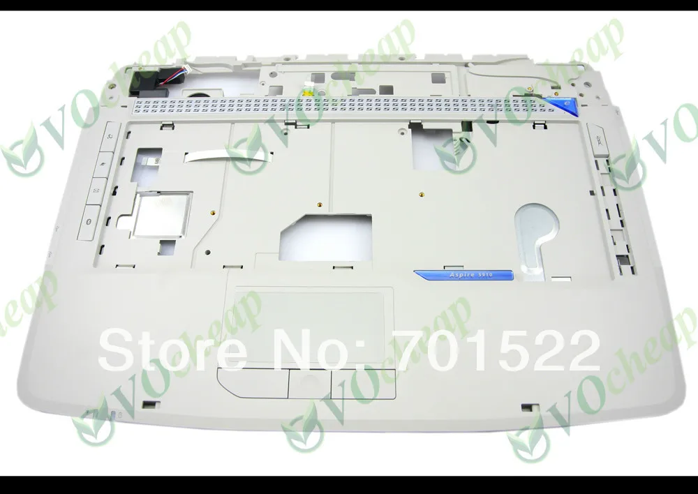 Laptop Cover : Plamrest Touchpad For Acer Aspire 5910 Light Grey color with speakers touchpad-motherboard cable - 23.40300.001