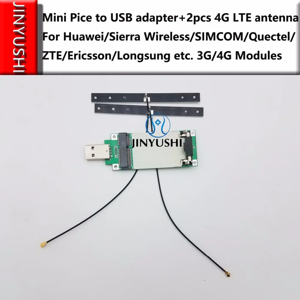 IPEX mini PCIE to USB Adapter include SIM card slot for EM730/EM770W/MU609/MU709/ME909S-120/ME909U-521/ME909S-821/EM820U/EM820W