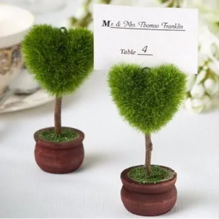 200 pcs/lot Wedding Favor Topiary Tree Photo and Place Card Holder Wedding Table Decoration