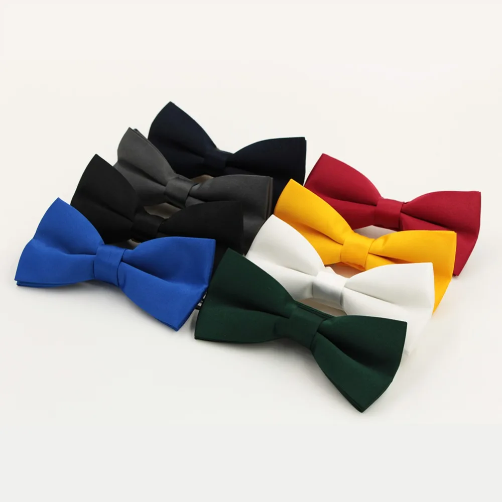 Veektie Solid Colors Fashion Bow Ties For Men Bowtie Tuxedo Classic Wedding Party Red Black White Butterfly Brand Cravate Bar