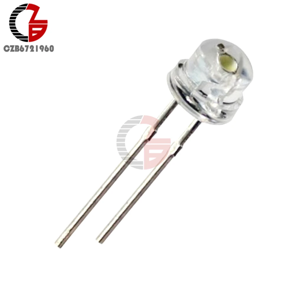 Ampoule LED grand angle super lumineuse, chapeau de paille à diode, blanc, rouge, vert, bleu, jaune, violet, Smd, Smt, lampe 20000mcd, clair, 5mm,