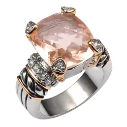 Hot Sale Morganite 925 Sterling Silver High Quantity Ring For Men and Women Size 6 7 8 9 10 F1441 Fine Jewelry