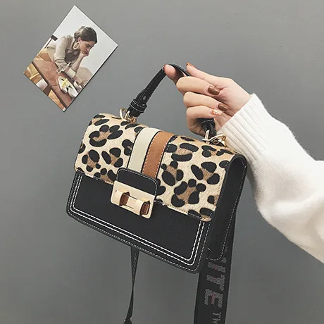 Sexy Leopard Female Square Bag 2018 Fashion New Women\'s Designer Handbag High Quality Pu Leather Women Shoulder Messenger Bag