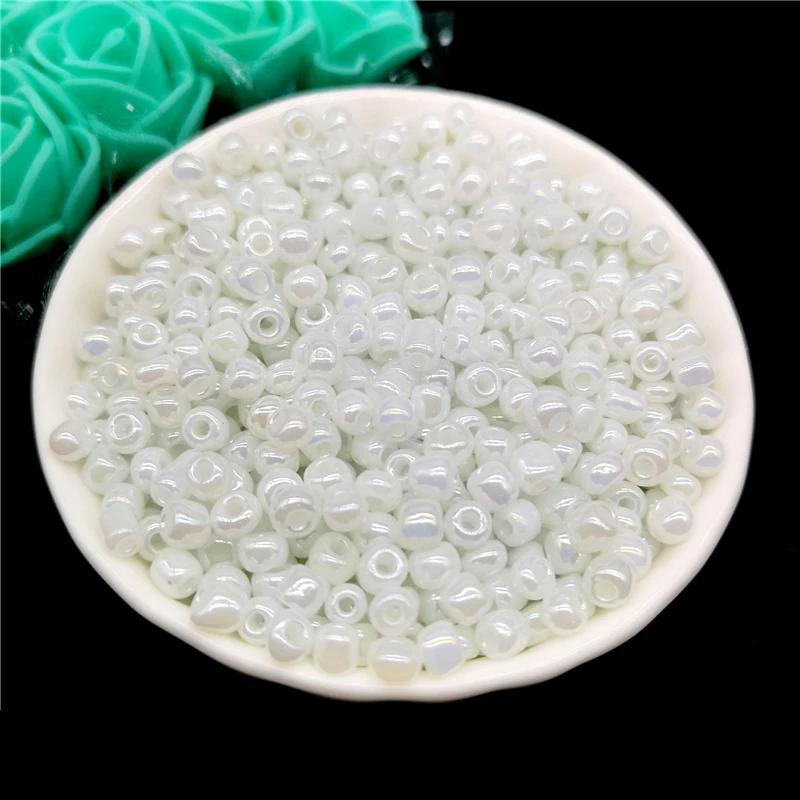 2mm 3mm 4mm Imitation Pearls Czech Beads Crystal Glass Seed  for Jewelry Making Earring Necklace Bracelet Handmade DIY