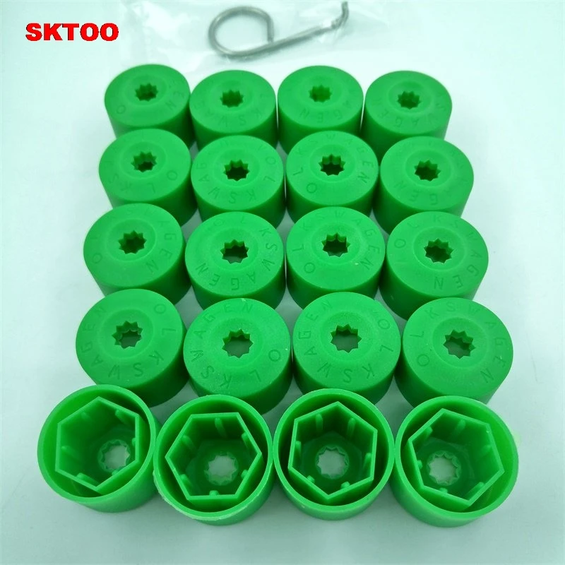 20pcs Car Wheel Bolt Caps Tyre Screws Cover For Volkswagen VW POLO Tiguan Passat B5 B6 B7 Golf 4 5 6 7 MK6 Jetta MK5 Bora Touran