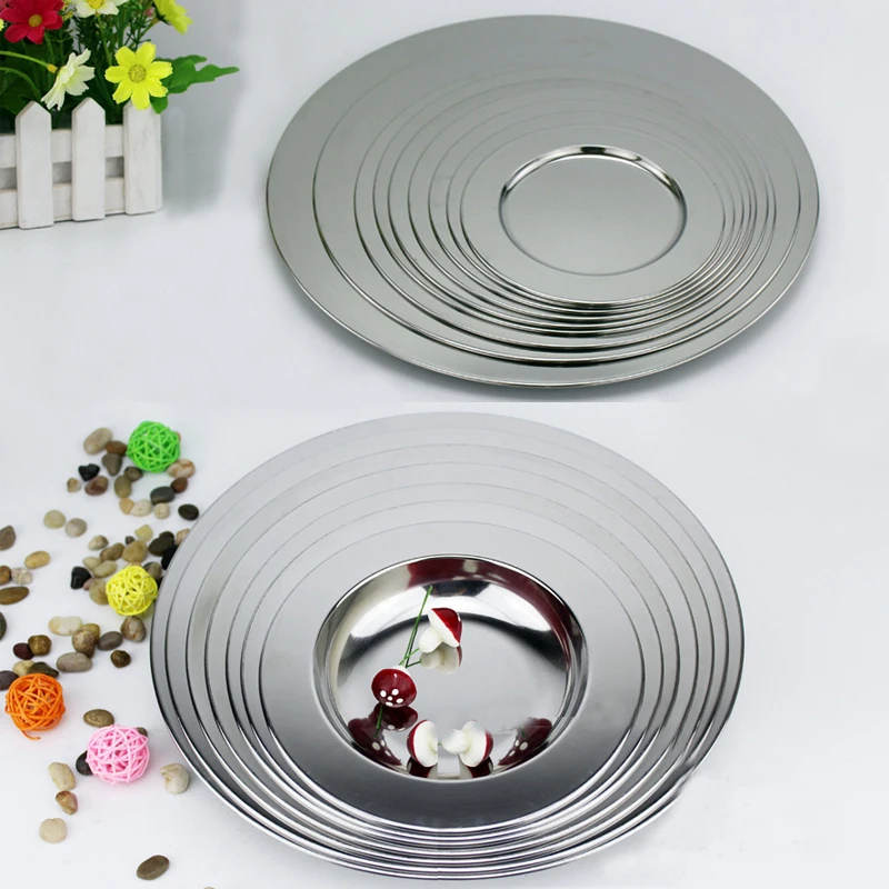 

Broadside Multipurpose Soup Dish Stainless Steel Dinnerware Dinner Plate Flat Plate Tableware Vegetables Fruit Dish Soup plate