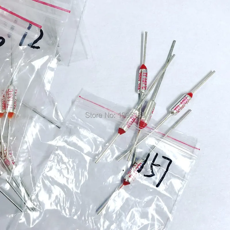16 Values=80pcs Assortment Kit Thermal Fuse 10A 250V Thermal Cutoffs 73C degree - 240C Degree Temperature Fuse Switch RY-113 240