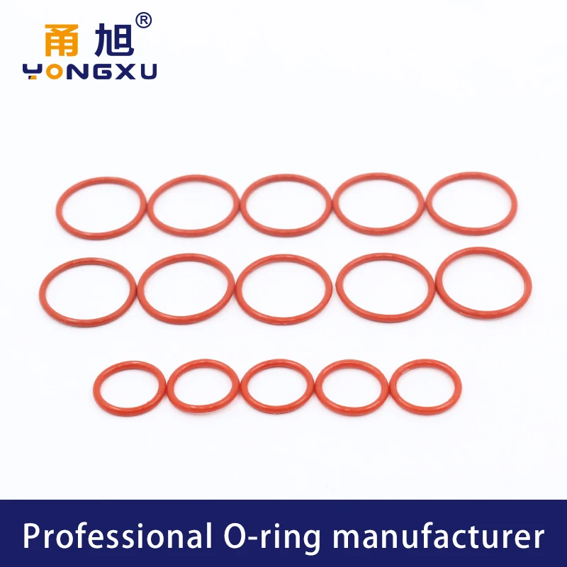 CS1.8/2.65mm  ID1.8-100mm VMQ O-ring Red Silicon Ring O Rings Seal Rubber Gasket  Washer sealing silicone rubber