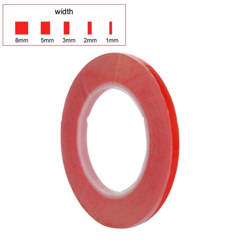 Panjang 25 M 2 Mm 3 Mm 5 Mm 8 Mm Acrylic Tape untuk Ponsel Alat Perbaikan Tahan Panas Tinggi adhesi Pita Sisi Ganda