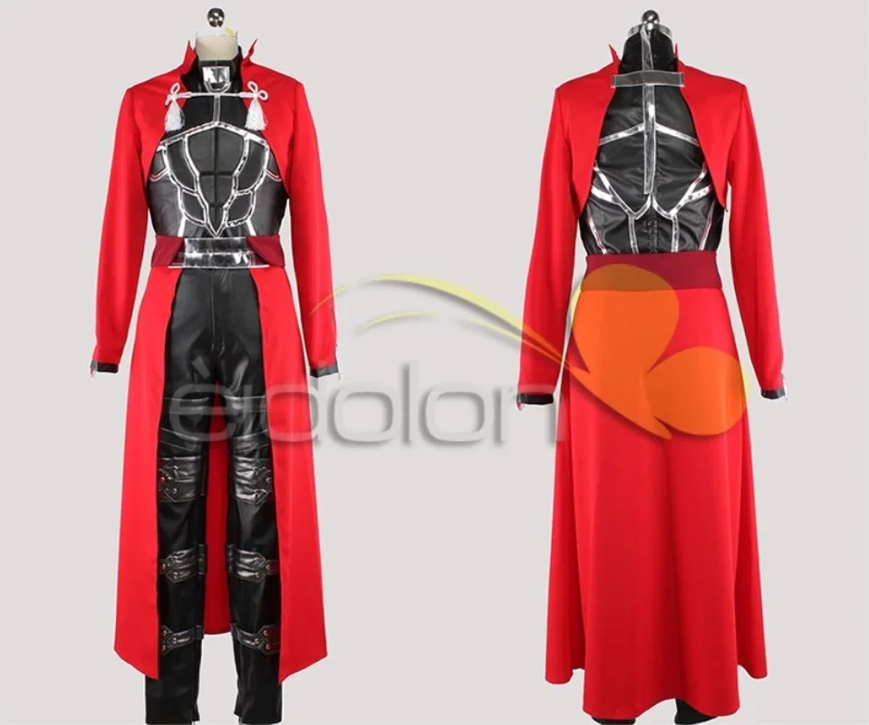 

New Anime Fate Stay Night Archer Emiya Cosplay Costume Outfit Tops+Pants+Apron Halloween Costumes for Women/Men Custom Any Size