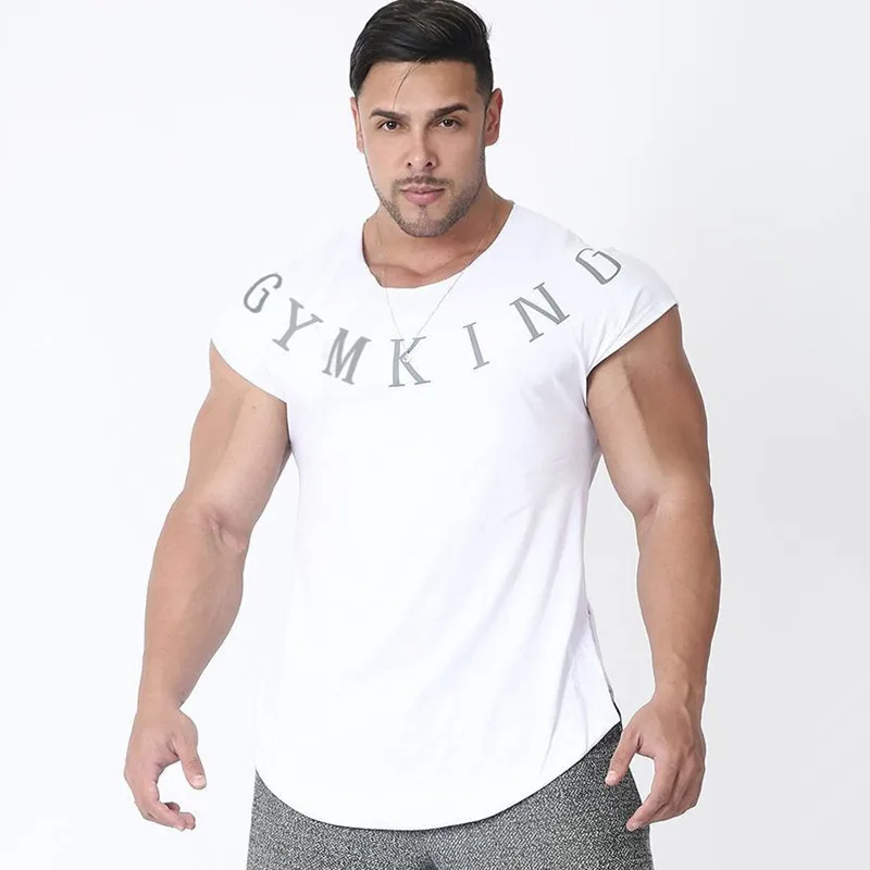 New large-type men Gyms T-shirt Fitness Bodybuilding Workout t shirt Man Summer Sports Running t shirt men shirt Brand Clothing