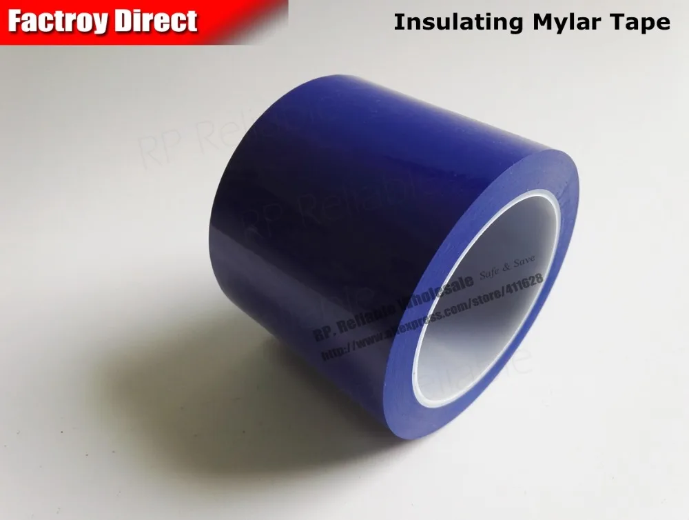 Size:85mm*66Meter, One Side Adhered Isolated Mylar Tape for transformers, Packing, Blue