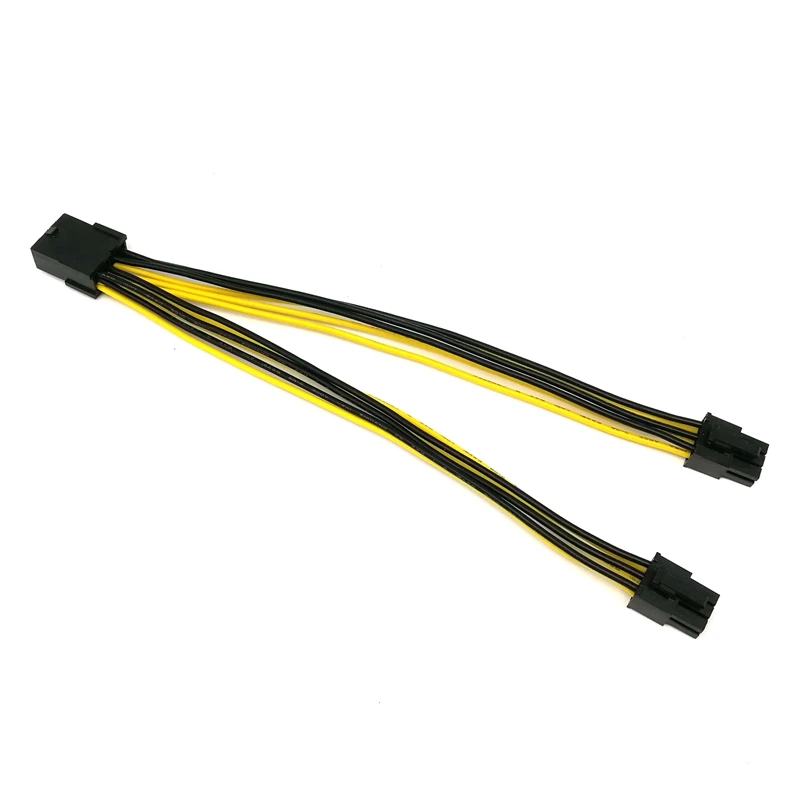 

PCI-E/GPU 8Pin Female to Dual 6Pin Male Graphic Card Power Cable 1007 18AWG 20cm-100pcs