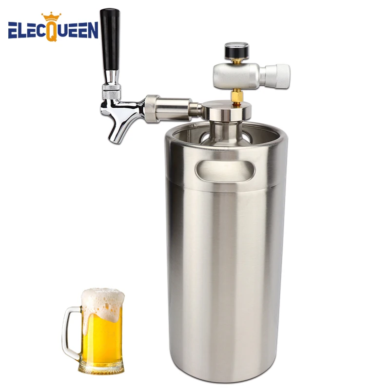 

Mini growler spears Beer Spear with Tap Faucet with CO2 Injector Premium & 3.6L Mini Keg Beer Growler