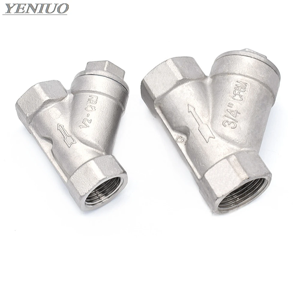 

BSP 1/2" 3/4" 1" 1-1/4" 1-1/2" Female Inline Y Mesh Strainer Threads Filter 304 Stainless Steel filter valve