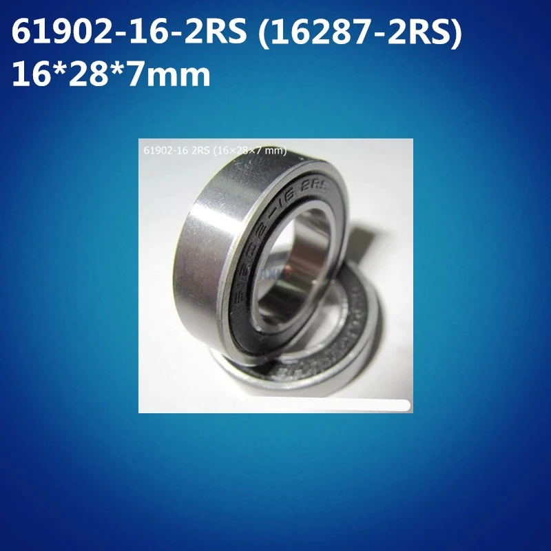 

Free shipping 3pcs high quality 16287 (16*28*7mm) Bicycle Bottom Hub 16287RS Ball Bearings 16287-2RS 6902/16-2RS 61902-16-2RS