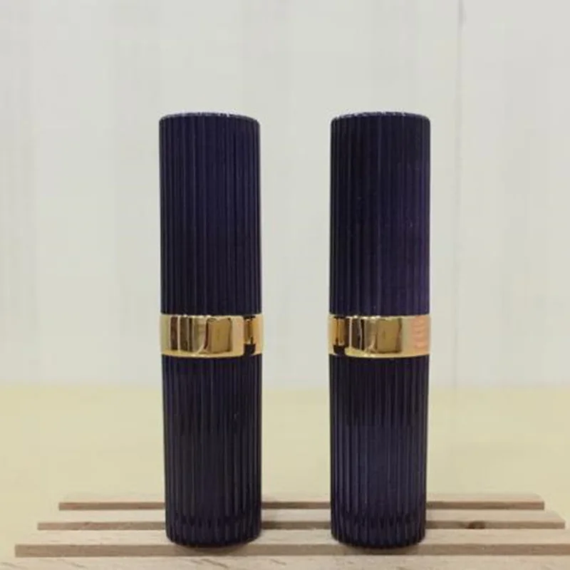 11.1mm Empty Dark Blue Lip Balm Tube,Round Blue Stripe Container for Cosmetic Packing,High-end Blue Lipstick tube F20172595