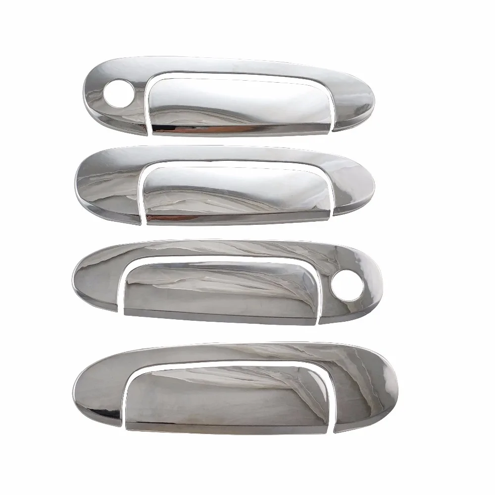 8pcs ABS Chrome Car DOOR HANDLE COVER For Toyota Yaris Vitz Xp10 1999-2005 Car door handle bowl cover lid