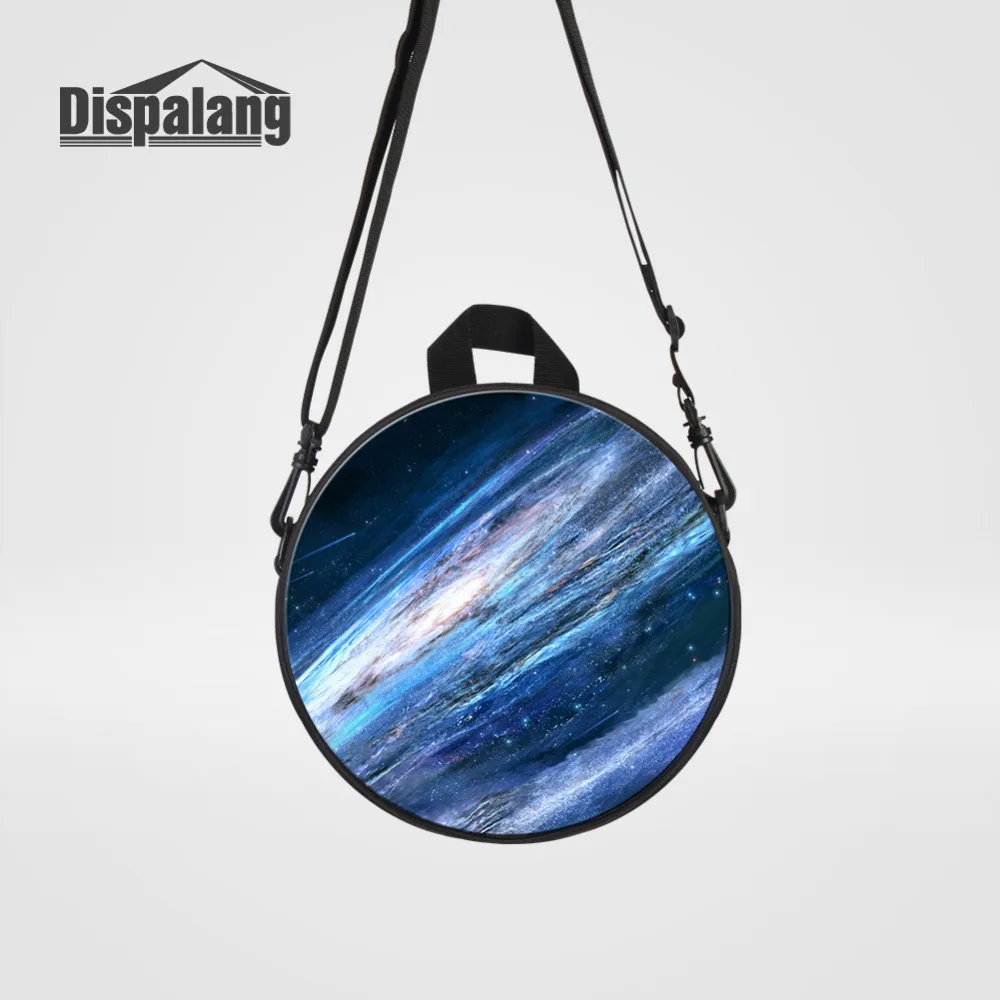 Dispalang Universe Galaxy Printed Women Mini Round Backpack Girls Kids School Bags Baby Rucksack Kindergarten Shoulder Bag