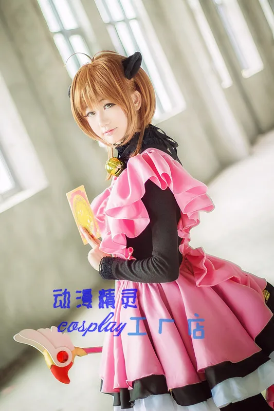 Cardcaptor Sakura kinomoto sakura cosplay costume Magical black cat maid dress 11 image 4