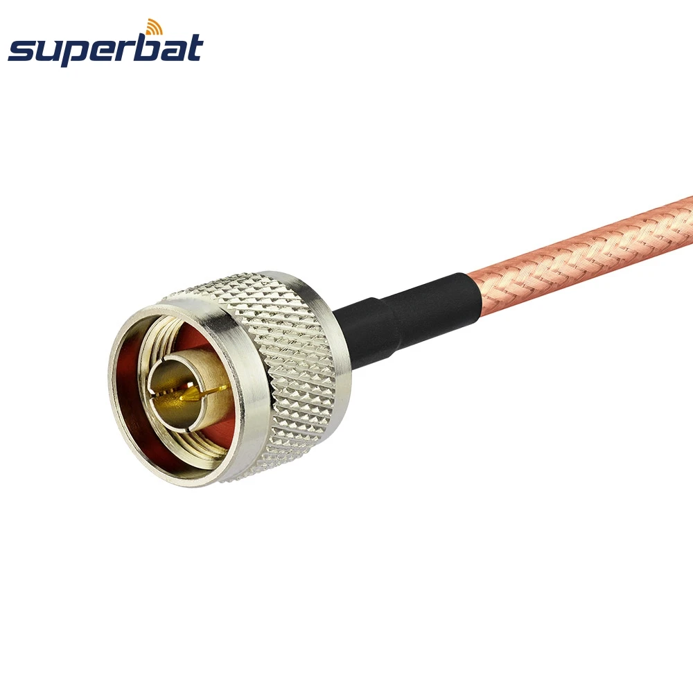 Superbat N Plug Straight to MMCX Male Right Angle Pigtail Cable RG316 30cm for Wireless Antenna GPS