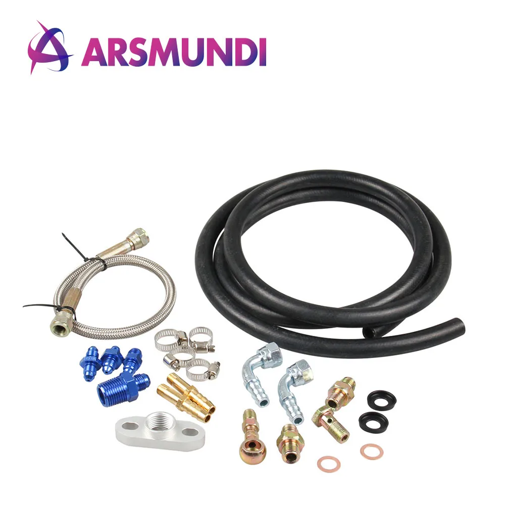 Complete Bolt On Turbo Charger Oil & Water Feed Drain Line Kit T25 T28 T25/T28 G28 GT25 GT28