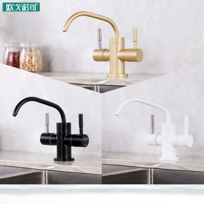 

Double handles three colors pure water drink faucet double tubes water tap