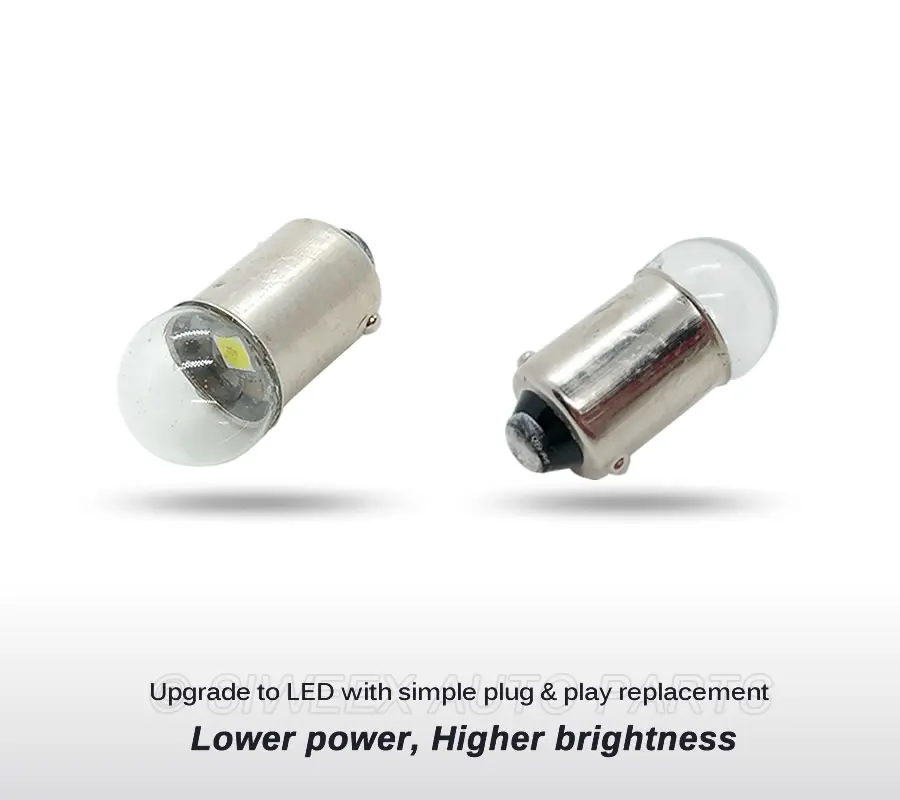 10x BA9S LED Bulbs Clearance Light T4W Car Side Marker Reading Map Door Dome Lamp Interior License Plate Light White DC 12V