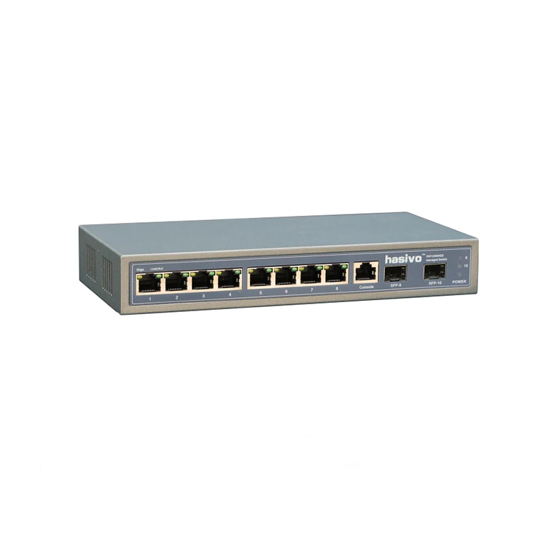 8 port 10/100/1000M Gigabit Ethernet Switch Managed Switch With 8 port 1000M Rj45 2 Port 1000M SFP Fiber