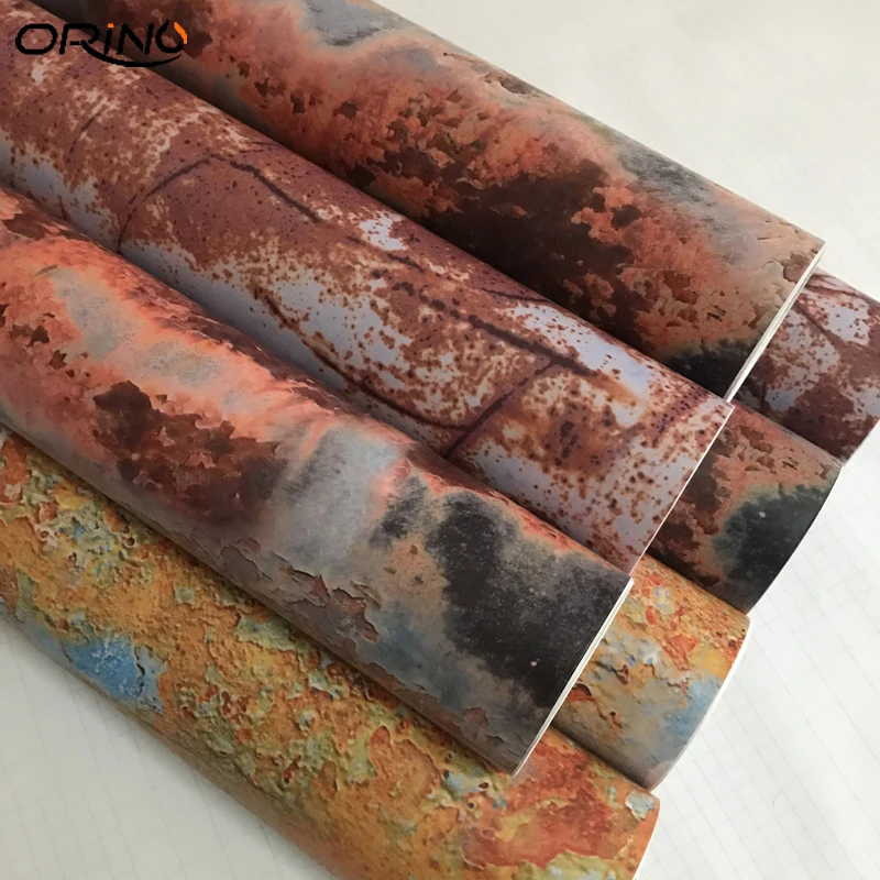 50cmx500cm Rusty Pattern Camouflage Vinyl Adhesive Rust Car Wrap Foil Air Bubble Free Vehicle Motorbike Boat Body Decal Wrapping