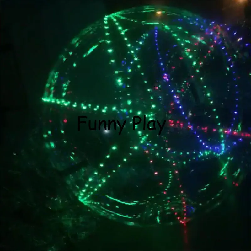 

pvc led inflatable giant dancing ball water walking zorb ball globe Clear Bubble Inflatable Stage Dance Ball with colorful light