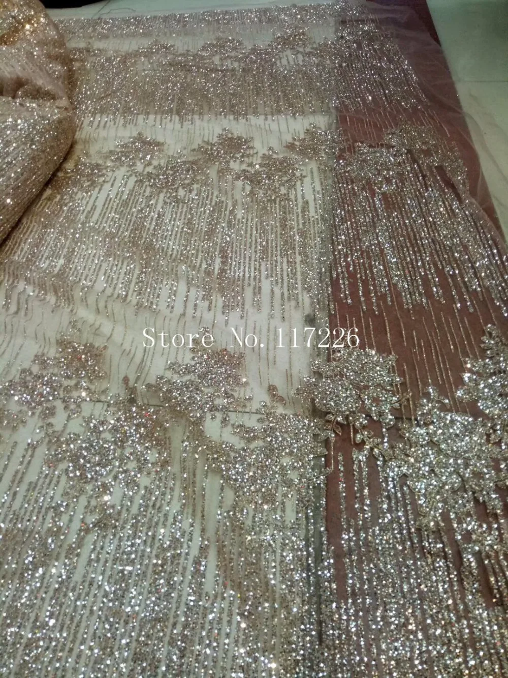 

hot selling African French net Lace Fabric JRB-11810 for party dress sexy glued glitter sequins lace fabric