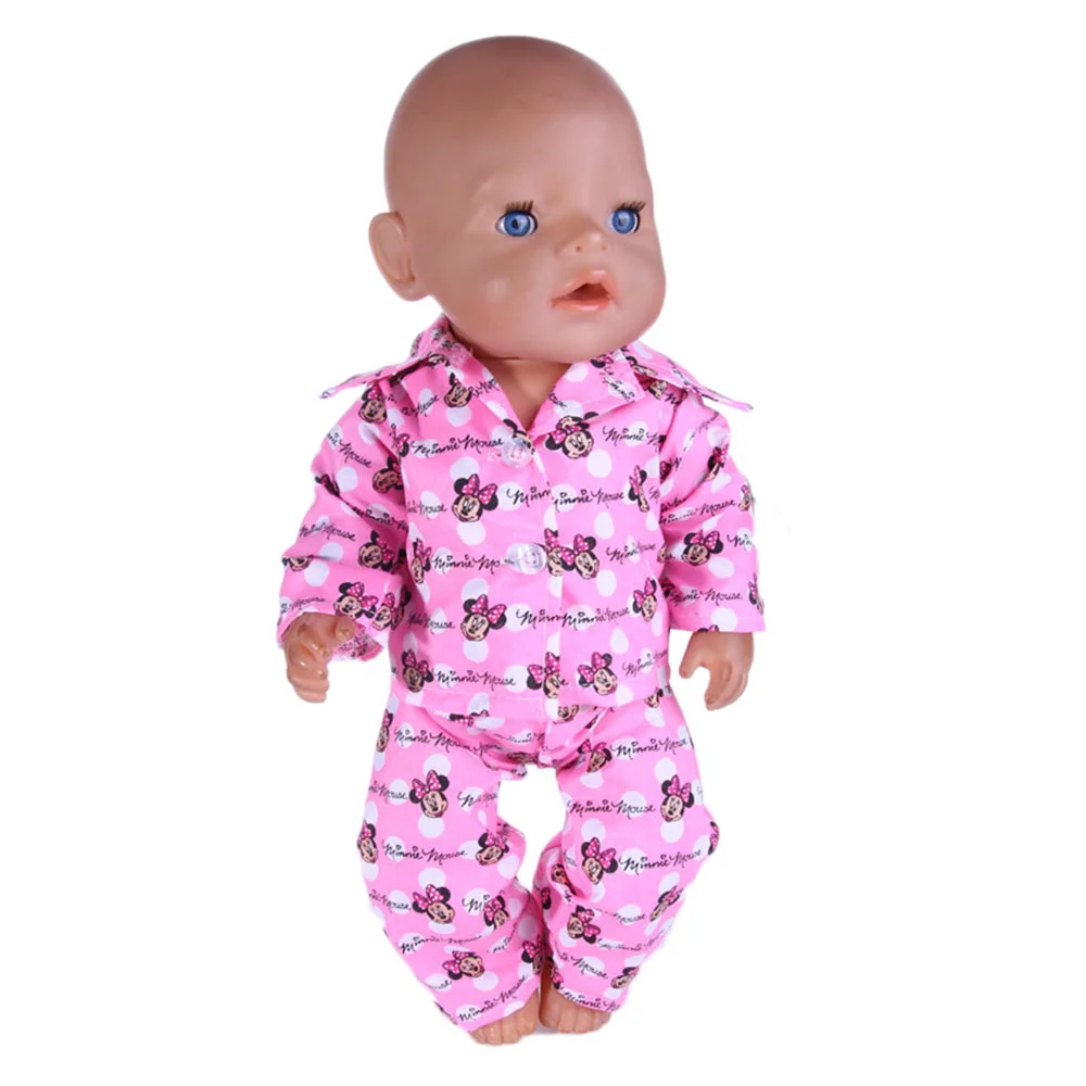 12 Colors Popular Lovely Pajamas&Sleepwear Fit 18 Inch American&43 CM Baby Doll Clothes Accessories,Girl's Toys,Generation,Gift