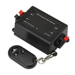 LED Dimmer DC12V 24V 8A LED Single Color Dimmers Controller with RF Wireless Remote for Single Color LED Strip