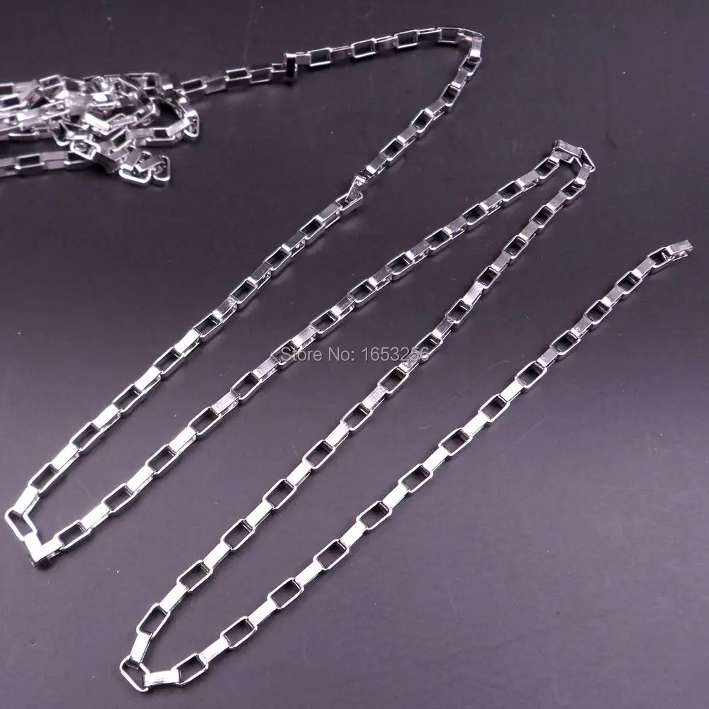 Lot 5 Meters in bulk Stainless Steel 3mm Long Square Box Link - Chain Jewelry Fashion Finding /Marking Chain DIY