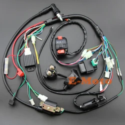 Arnés de cableado eléctrico completo, bobina CDI, Kits de bujías para 50cc, 70cc, 90cc, 110cc, 125cc, 140cc, ATV, Quad Pit, Dirt Bike, Buggy, Go kart