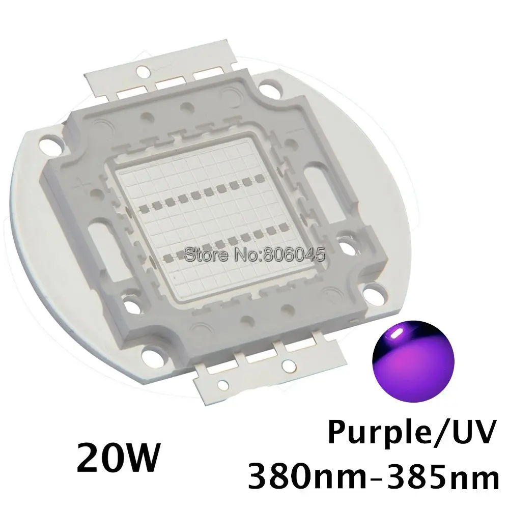 20W High Power LED UV Ultra Violet Purple Light Chip 365nm-370NM,380nm-385nm,395nm-400nm,420nm-425nm LED Light Source EPILEDs