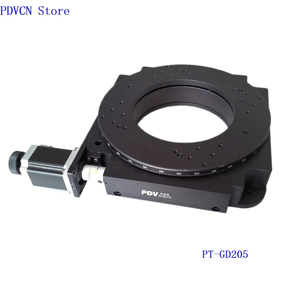 PT-GD205 Motorized Rotation Stage, Electric Rotating Machine, Electric Optical Rotating Platform,precision rotary desk