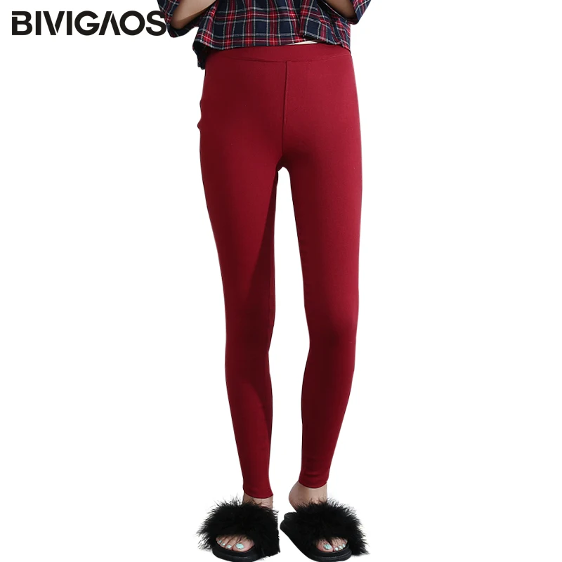 BIVIGAOS Fashion Multicolor High Elastic Woven Casual Legging Pants Clothing Slim Thin Skinny Leggings Pencil Pants For Women