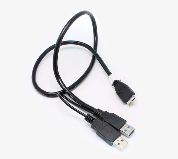 Cable USB 3,0 Y Micro tipo B macho A estándar tipo A macho + fuente de alimentación nuevo