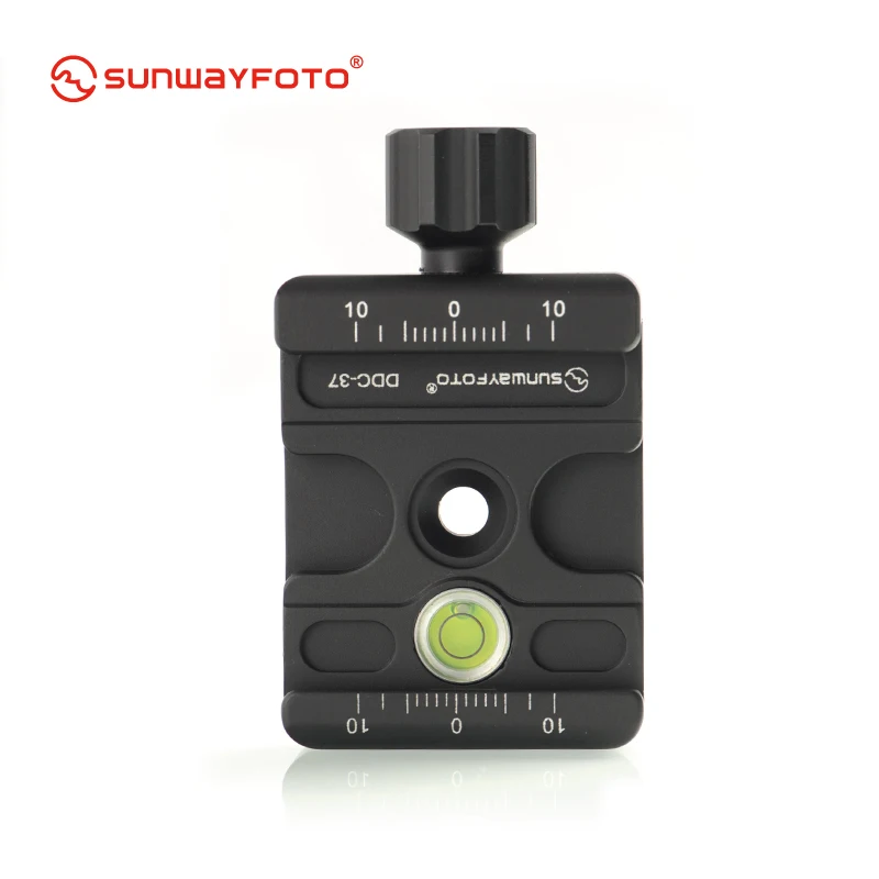 SUNWAYFOTO DDC-37 Tripod Head Quick Release Clamp for DSLR 37mm Tripod Quick Plate Ballhead Lever Release Clamp Screw Hole 3/8